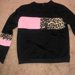 Long sleeve cheetah print shirt